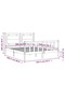 Bed frame with headboard, white, 160x200 cm, solid wood - 8