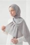 Cotton Polyester Liva Shawl Silver Breathable Textured Tok Duruşlu 90X200 - 2