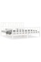 Bed frame with headboard 200x200 cm, white, solid wood - 2