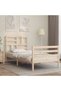 Bed frame with headboard, 90x200 cm, solid wood