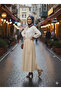 Women's Elastic Waist Gabardine Fabric Skirt with Pockets - 5