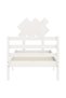Bed frame with headboard, white, 90x200 cm, solid wood - 6