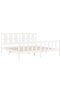 Bed frame with headboard, white, 180x200 cm, solid wood - 5