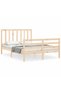 Bed frame with headboard, 140x200 cm, solid wood - 2