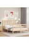 Bed frame with headboard, 140x200 cm, solid wood