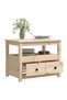 Coffee table, black, 71x49x55 cm, solid pine wood - 6