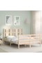 Bed frame with headboard, 120x200 cm, solid wood