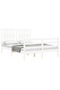 Bed frame with headboard, white, 140x200 cm, solid wood - 4