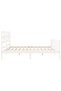 6FT Super King Size Bed Frame with Headboard, White, Solid Wood - 7