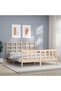 Bed frame with headboard, 160x200 cm, solid wood