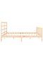 Bed frame with headboard 200x200 cm, solid pine wood - 7