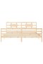 Bed frame with headboard 200x200 cm, solid pine wood - 7