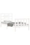 Bed frame with headboard 3FT, single, white, solid wood - 3