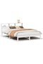Bed frame without mattress, white, 135x190 cm, solid pine wood - 2