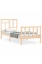 Bed frame with headboard, 90x200 cm, solid wood - 2