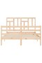 Bed frame with headboard, 120x200 cm, solid wood - 6