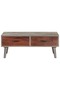Gray coffee table 100x60x40 cm solid mango wood unfinished - 3