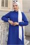 Summer Long Cotton Tunic Cobalt Blue Hm2109 - 2