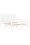 Bed frame with headboard, white, 140x200 cm, solid wood - 5