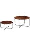 Coffee table set, 2 pieces, solid sheesham wood, 60 x 35 cm - 2