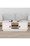 Coffee table, white, 100x50x35 cm, solid pine wood