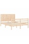 Bed frame with headboard, 120x200 cm, solid wood - 5