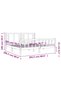 Bed frame with headboard 200x200 cm, solid pine wood - 8
