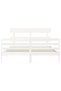 Bed frame with headboard, white, 160x200 cm, solid wood - 6