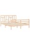 Bed frame with headboard, 160x200 cm, solid wood - 5