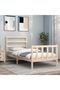 Bed frame with headboard, 90x190 cm, solid wood