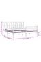 Bed frame with headboard 200x200 cm, white, solid wood - 8