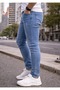 Men's Denim Pants Dumeli Lycra Si̇li̇mfli̇ High Waist - 2