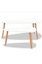 Coffee table set, 2 pieces, solid pine wood, white - 5