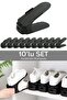 Pack of 10 Single Adjustable Shoe Ramps - Closet Shoe Organizer