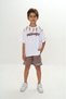 Boys' 2-Piece Set: Printed Crew Neck T-Shirt & Elastic Waist Pocket Shorts - 4