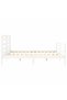 Super King Size Bed Frame with Headboard, White, Solid Wood - 7