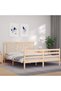 Bed frame with headboard, solid wood, king size 5FT
