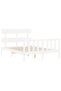 Bed frame with headboard, white, 120x200 cm, solid wood - 5