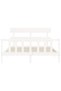 Bed frame with headboard, white, 160x200 cm, solid wood - 6