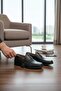 Genuine Leather Men's Comfort Loafer with Micro Texture and Hidden Elastic Band