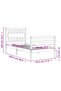 Bed frame with headboard, white, 90x200 cm, solid wood - 8