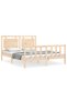 Bed frame with headboard, solid wood, king size 5FT - 2