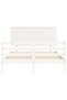 Bed frame with headboard, white, 140x200 cm, solid wood - 6