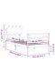 Bed frame with headboard, 90x200 cm, solid wood - 8