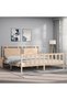 Bed frame with headboard 200x200 cm, solid pine wood - 3