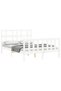 Bed frame with headboard, white, 140x200 cm, solid wood - 4