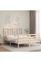 Bed frame with headboard, 120x200 cm, solid wood