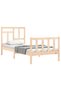 Bed frame with headboard, 90x200 cm, solid wood - 4