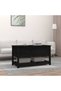Coffee table, black, 102x49x55 cm, solid pine wood