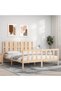 Bed frame with headboard, 160x200 cm, solid wood